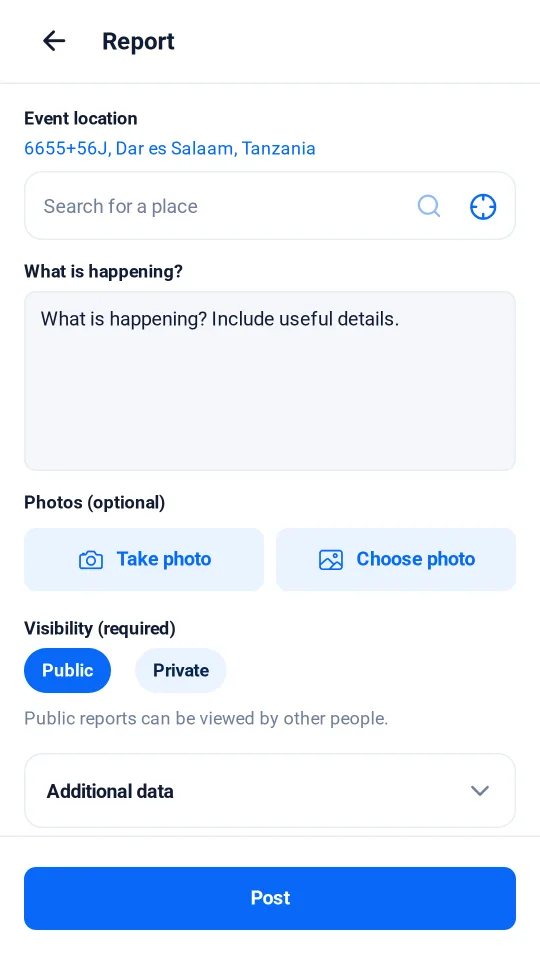 Creating a community report